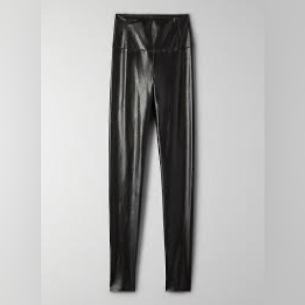 ARITZIA DARIA LEATHER PANTS BLACK